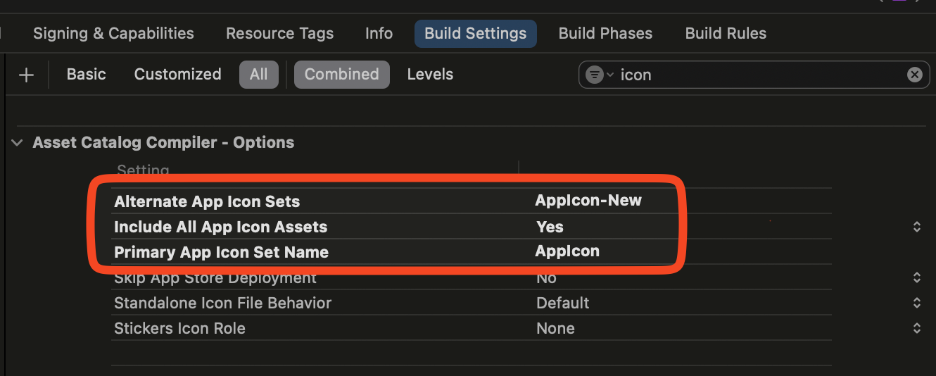 Xcode Build Settings